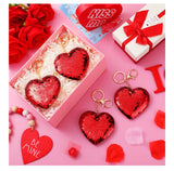 Valentines * Heart sequins keychain