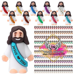 Easter Accessories * Jesus Loves you * Mini Jesus rubber figurine