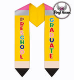 Kindergarten Graduation Stole * Smooth Polyester * 49"