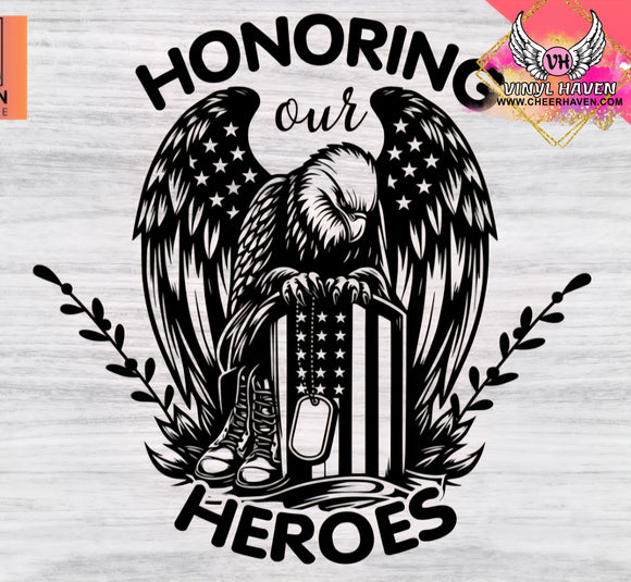 DTF Print * Patriotic * Honoring our Heroes Eagle