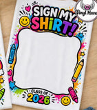 DTF Print * Bruh its my last day of school * Sign my shirt