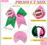 Cancer awareness * Hair bow * Pink Football and field