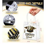 Graduation * Grad gifts * 6.31"x 5.91"x 3.15" Clear Reusable Gift Bag *