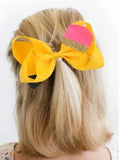 Back to school Pencil hair bow with clip 3"x4.7"