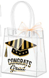 Graduation * Grad gifts * 6.31"x 5.91"x 3.15" Clear Reusable Gift Bag *