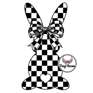 DTF Print * Easter * Checkered Bunny