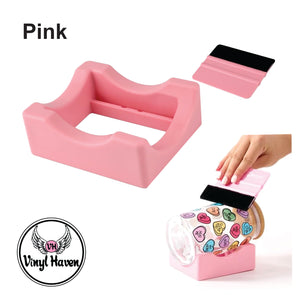 Silicone Tumbler Cradle with felt squeegee