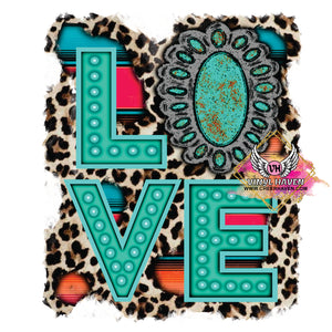 DTF Print * Western * Turquoise, Leopard Love