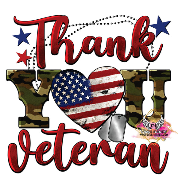 DTF Print * Veterans Day * Thank You Veteran