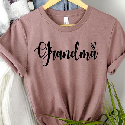 Screen Print Transfer - Grandma * Mothers Day  * Single Color S-Print