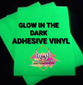 Glow in the Dark ADHESIVE vinyl 13"×12"