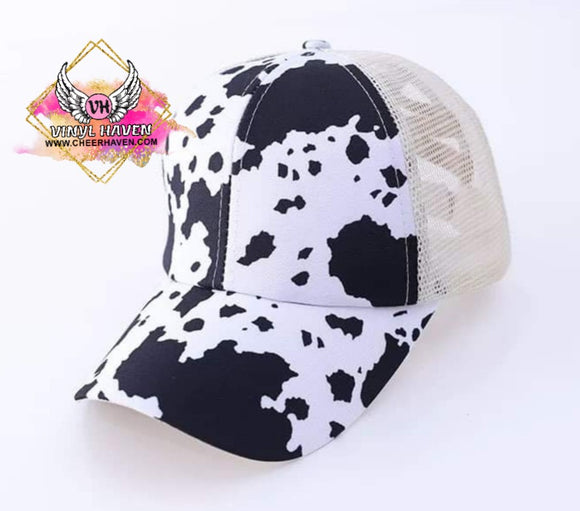 Black Cow print CAP