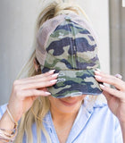Camouflage distressed CAP