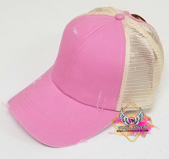 Distressed pink CAP