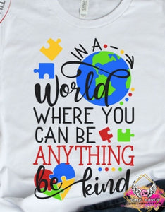 Screen Print * AUTISM * In a World * World * YOUTH