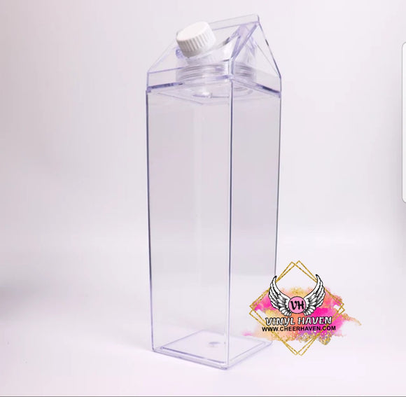 Acrylic milk carton tumbler bottle 500ml
