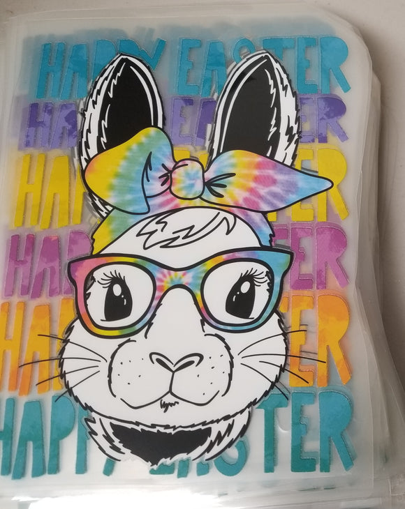 Screen Print * Easter * Bunny Tie dye glasses YOUTH