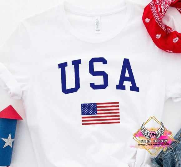 Screen Print * USA With Flag (YOUTH & ADULT)
