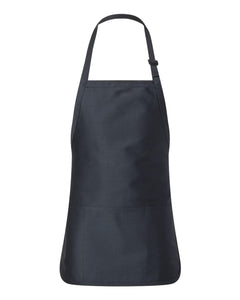 Full-Length Apron with Pouch Pocket * Navy
