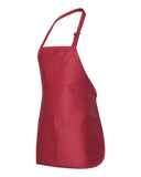 Full-Length Apron with Pouch Pocket * Red