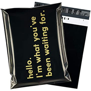 Poly Mailers 10x13 Inch * Hello * Black & Gold