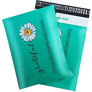 Poly Mailers 10x13 Inch * Grateful * Daisy-Jade Green