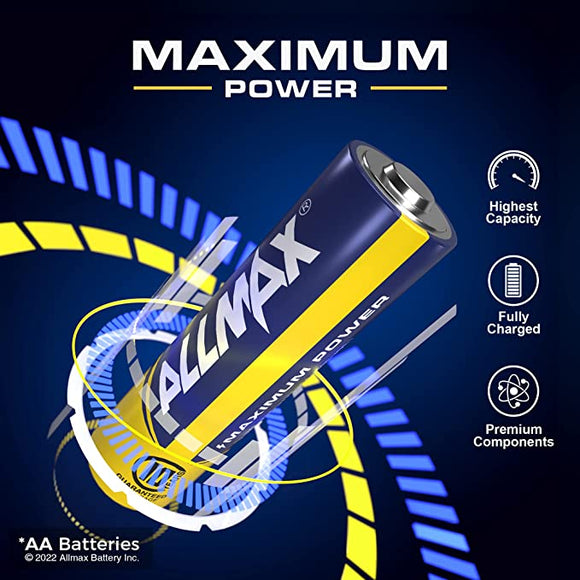 Allmax AA Maximum Power Alkaline Double A Batteries 5pk