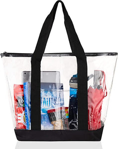 Clear School/Work Tote Bags with handles 19 x 14 x 6 Inches * NOT Stadium approved