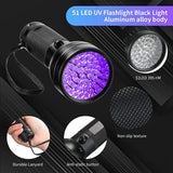 UV Flashlight Black Light 51 LED 395 nm Handheld Blacklight