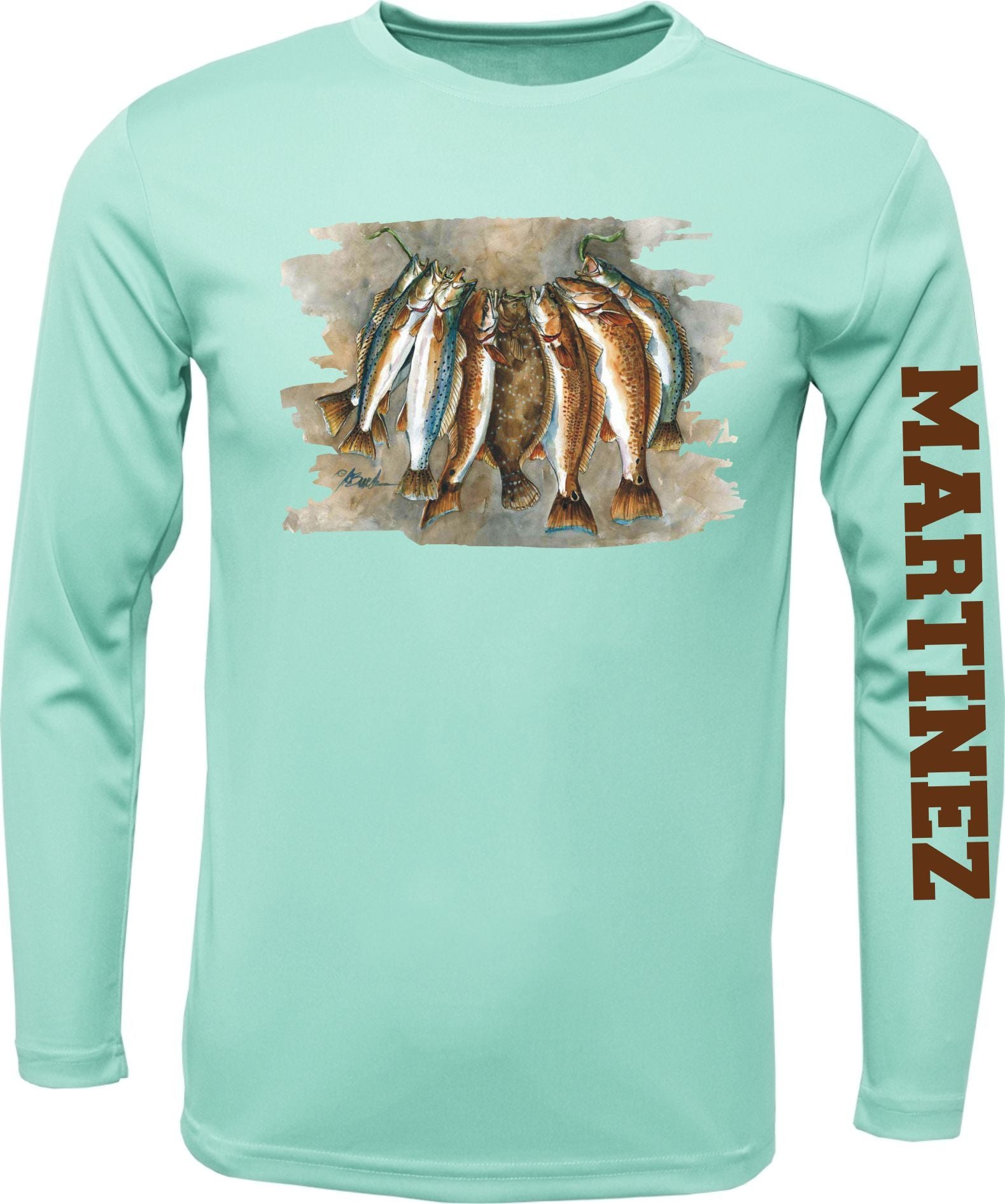 BAW Just Hook Em Fishing Shirt Long Sleeve Xtreme-Tek Sz Large