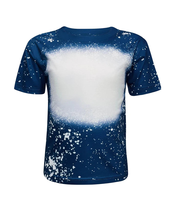 Wholesale Sublimation Bleached Shirts Heat Transfer Blank Bleach Shirt  Bleached Polyester T-Shirts US Men Women Party Supplies Stocks