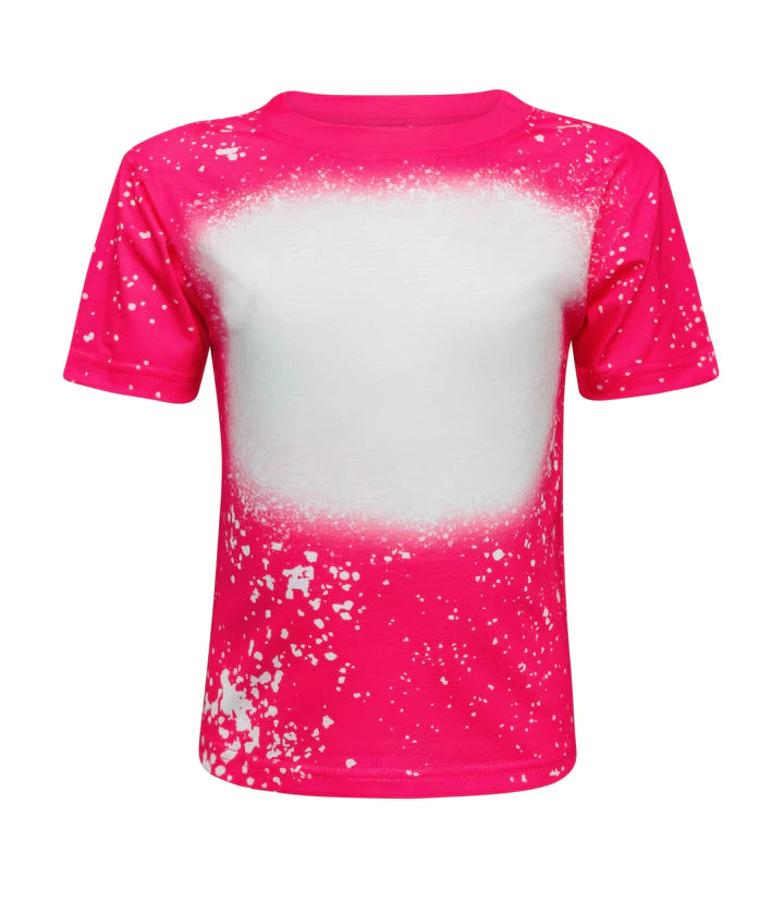 Sublimation Bleached Shirts Heat Transfer Blank Bleach Shirt Bleached 100%  Polyester T-Shirts US Men Women Party Supplies