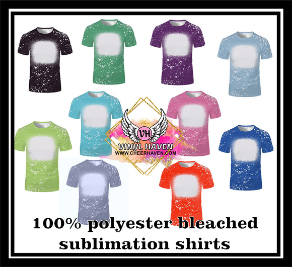100% polyester bleached sublimation shirts * YOUTH