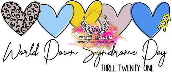 DTF Print * Down Syndrome * Down Syndrome Day Hearts