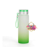 17oz Glass Sublimation bottle * Colorful Gradient Frosted