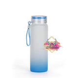 17oz Glass Sublimation bottle * Colorful Gradient Frosted