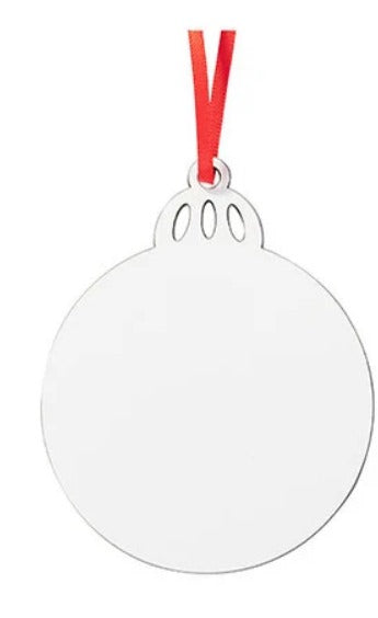 Classic Christmas Ball Aluminum Sublimation Ornament - Double