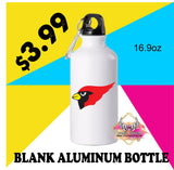 Aluminum Sublimation Skinny 500ml (16.9oz) single wall Sports Bottle