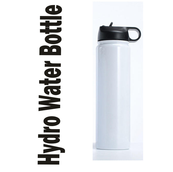 32oz Sublimatable Metallic Glitter Hydro Handle Bottle - White