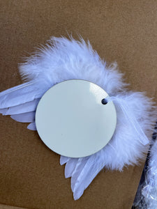 Angel Wing Ornament * Christmas * Sublimation * (ROUND)