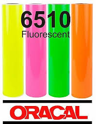 Oracal 6510 Fluorescent Neon – tagged Permanent Adhesive Vinyl (651) –