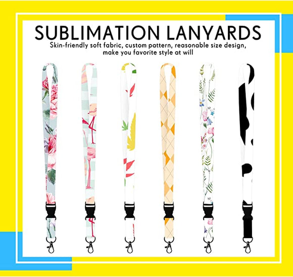 Sublimation Lanyard Neoprene Blank with Swivel Hooks and