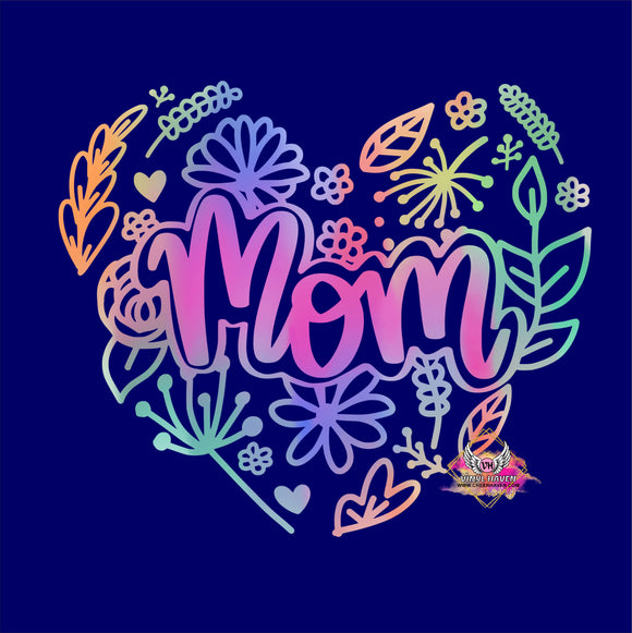 Screen Print *  Mom Tie dye heart * Mothers day
