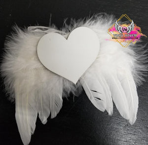 Angel Wing Ornament * Christmas * Sublimation * (HEART)