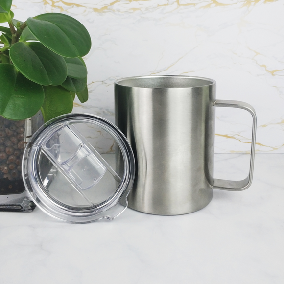Stainless Steel Coffee Mug with lid 12oz