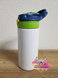 12oz Kids SUBLIMATION Tumbler Sippy Cup * STRAIGHT