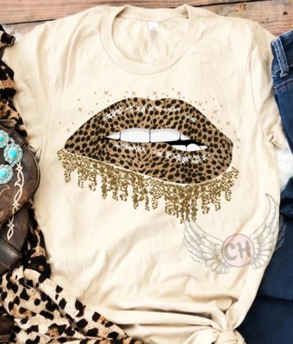 Screen Print *  Leopard Lips